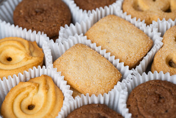 butter cookies isolated