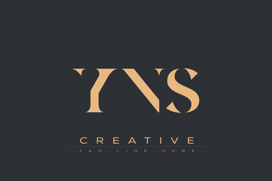 YNS abstract letter logo design. This logo is designed by three abstract letters.
