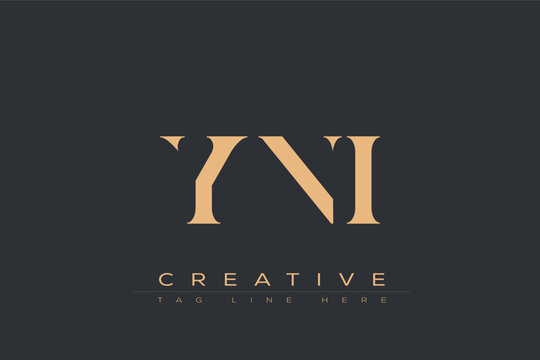 YNR abstract letter logo design. This logo is designed by three abstract letters.