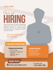 We Are Hiring Poster Design Template: Multi Positions