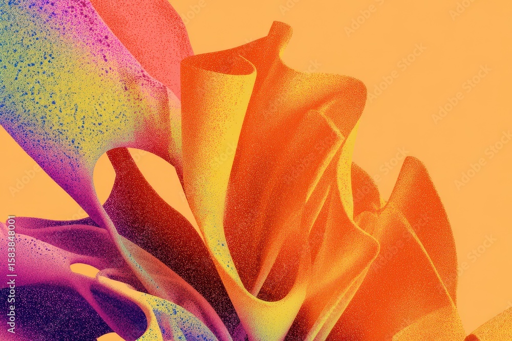 Aufkleber psychedelic artwork featuring vibrant rainbow colors with intricate patterns and shapes set against 