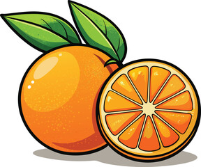 colourful orange illustration, Orange clipart