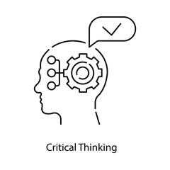 Critical Thinking Icon. Vector Design