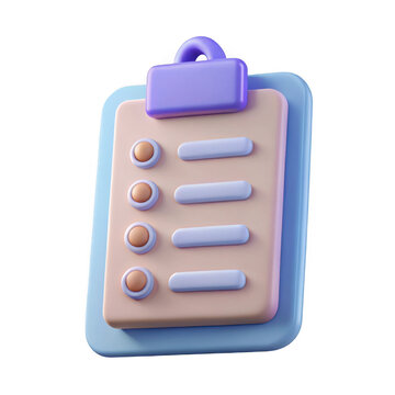 Checklist icon isolated on transparent background