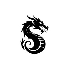 black dragon with white background. black dragon tattoo head vector.  illustration photo image wallpaper tattoo theme.