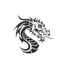 black dragon tattoo head vector.  illustration photo image wallpaper tattoo theme.