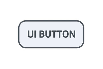 Modern UI Button Vector Illustration. Minimalist Rounded Rectangle Interface Button with Bold Text. Clean Web Design Element. Transparent Background. Editable Layered PNG and Vector File