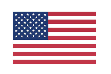 Naklejka premium United States of America Flag Vector, Official Proportions, Accurate Colors, Transparent Background, Patriotic Symbol, High-Resolution PNG and Vector Illustration