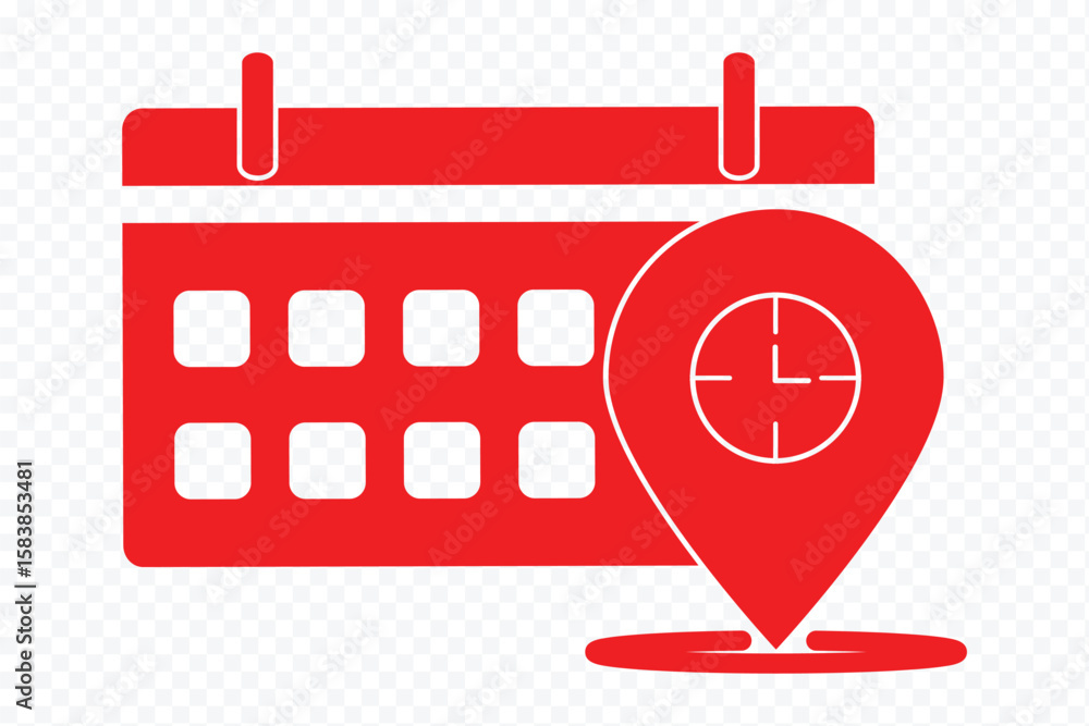 Poster address time date icons set. address location icon. stopwatch timer icon. date calendar icon date, t