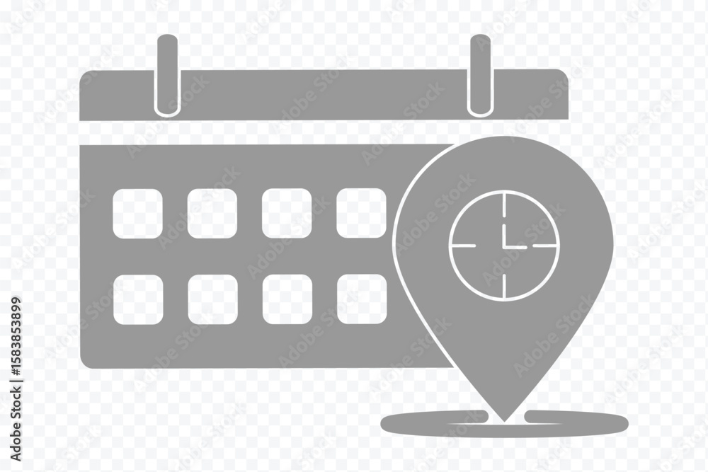 Poster address time date icons set. address location icon. stopwatch timer icon. date calendar icon date, t