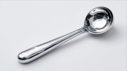 Polished chrome ice cream scoop