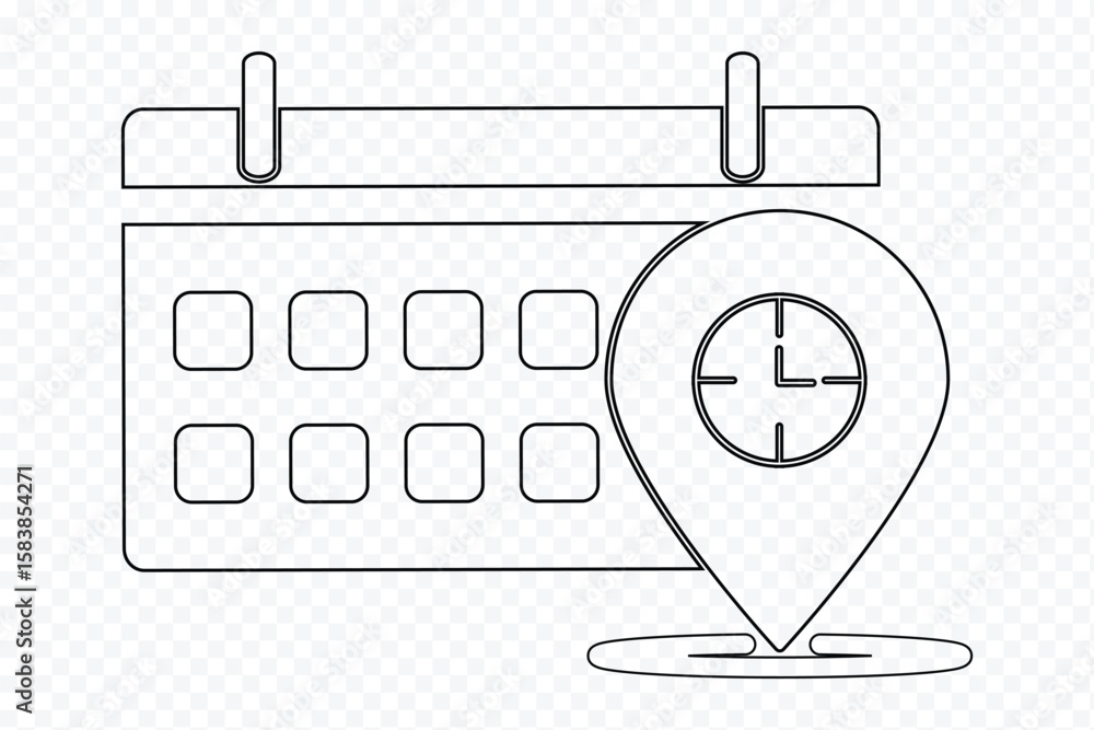 Poster address time date icons set. address location icon. stopwatch timer icon. date calendar icon date, t