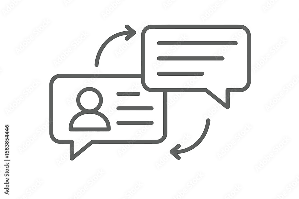 Aufkleber chat icon, dialog bubble, and message symbol for communication concepts. vector illustration of user