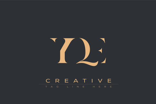 YQE abstract letter logo design. This logo is designed by three abstract letters.