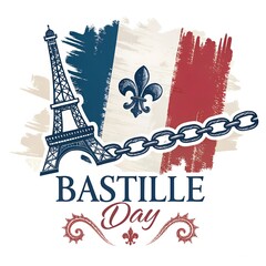 bastille day minimalist design