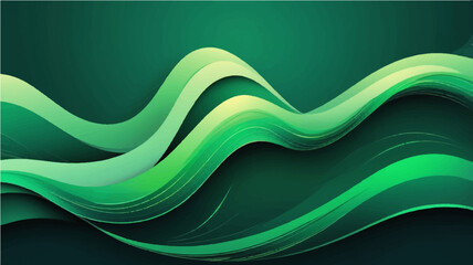 Abstract blue vector background with wavy lines and modern design elements