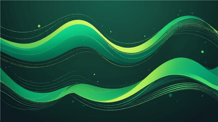 Abstract blue vector background with wavy lines and modern design elements