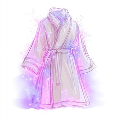 Elegant robe, ethereal glow