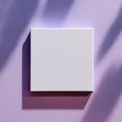 White canvas on purple background