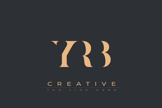 YRB abstract letter logo design. This logo is designed by three abstract letters.