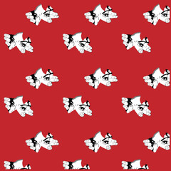 Curious Hands Tearing Wall Seamless Pattern