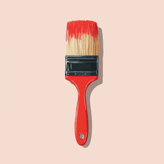paint brush isolated in White Background, paint brush vector, Flat lay vector illustration