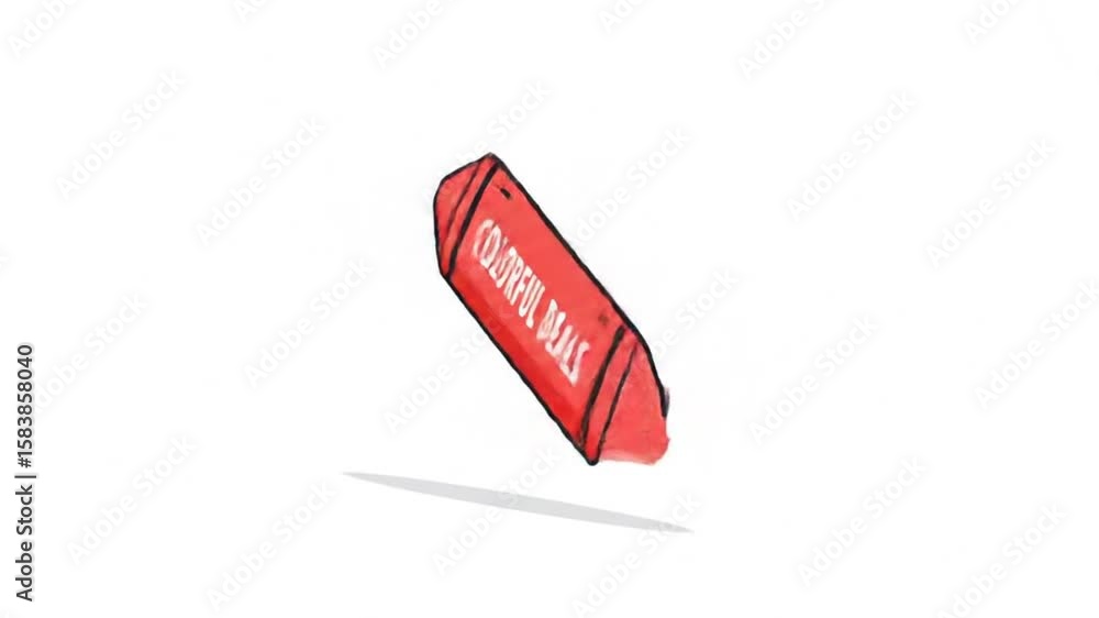 Poster rotating red block with text colorful deals on white background