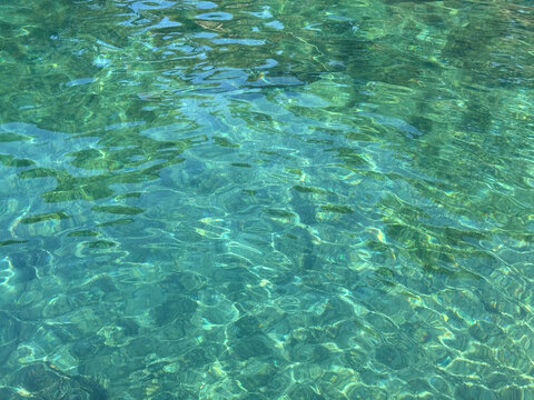 Clean and clear sea water.