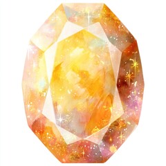 A stylized,  glowing gemstone
