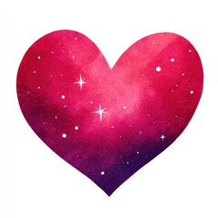 A heart-shaped graphic with a watercolor effect