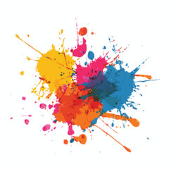 paint splatter isolated in White Background, paint splatter vector, Flat lay vector illustration