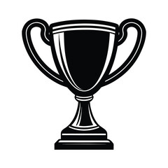 Classic trophy silhouette for victory and achievement