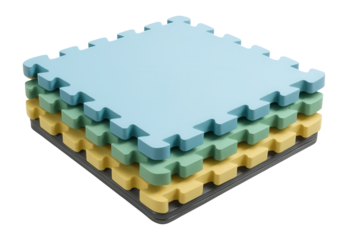 Interlocking foam thermal mats with puzzle edges for children?s play areas