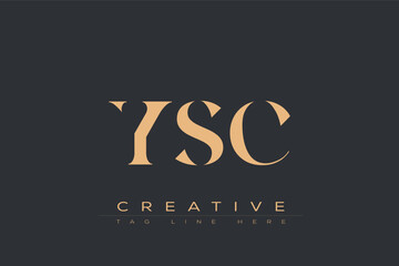 YSC abstract letter logo design. This logo is designed by three abstract letters.