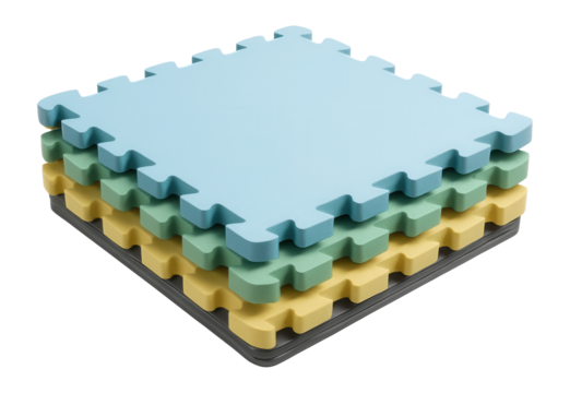 Interlocking foam thermal mats with puzzle edges for children?s play areas