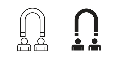 User engagement icon vector illustration on a transparent background.