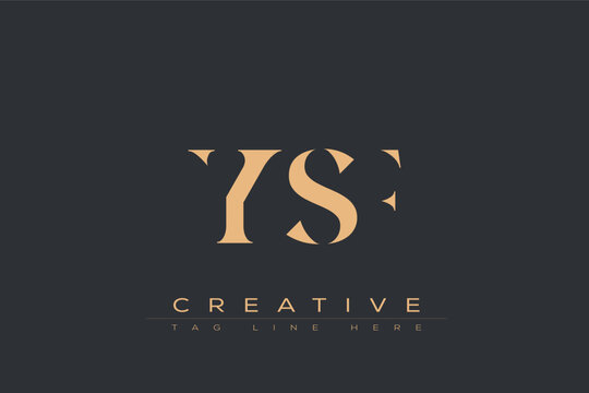 YSF abstract letter logo design. This logo is designed by three abstract letters.