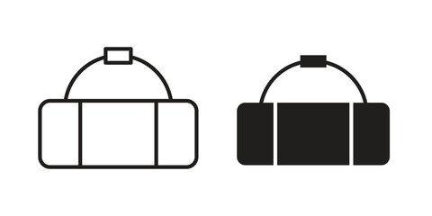 Sports bag icon vector illustration on a transparent background.