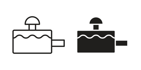 Sewerage tank icon vector illustration on a transparent background.
