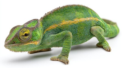 Close-up of a vibrant chameleon