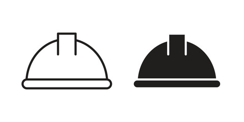 Safety helmet icon vector illustration on a transparent background.