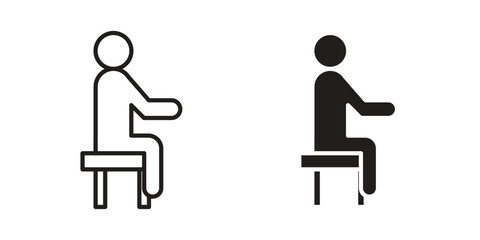 Fototapeta premium Resting icon vector illustration on a transparent background.