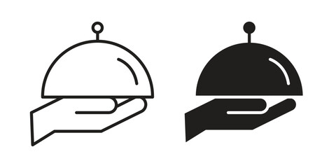 Restaurant Tray icon vector illustration on a transparent background.