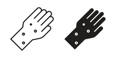 Rash hand icon vector illustration on a transparent background.