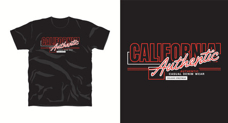 California typography t shirt design