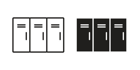 Lockers icon vector illustration on a transparent background.