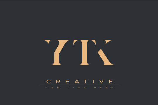 YTK abstract letter logo design. This logo is designed by three abstract letters.