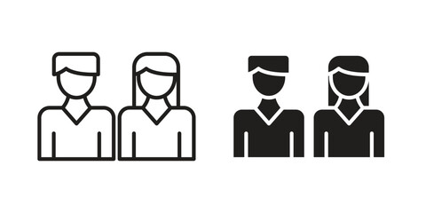 Girlfriend icon vector illustration on a transparent background.