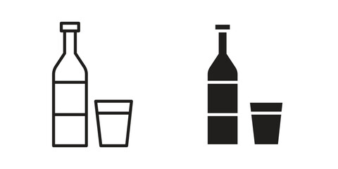 Gin icon vector illustration on a transparent background.