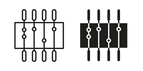 Foosball icon vector illustration on a transparent background.